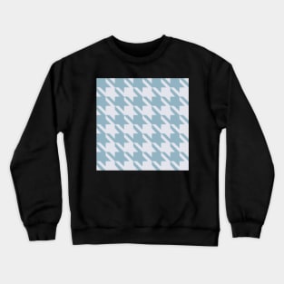 Turquoise and Pale Blue Houndstooth Crewneck Sweatshirt